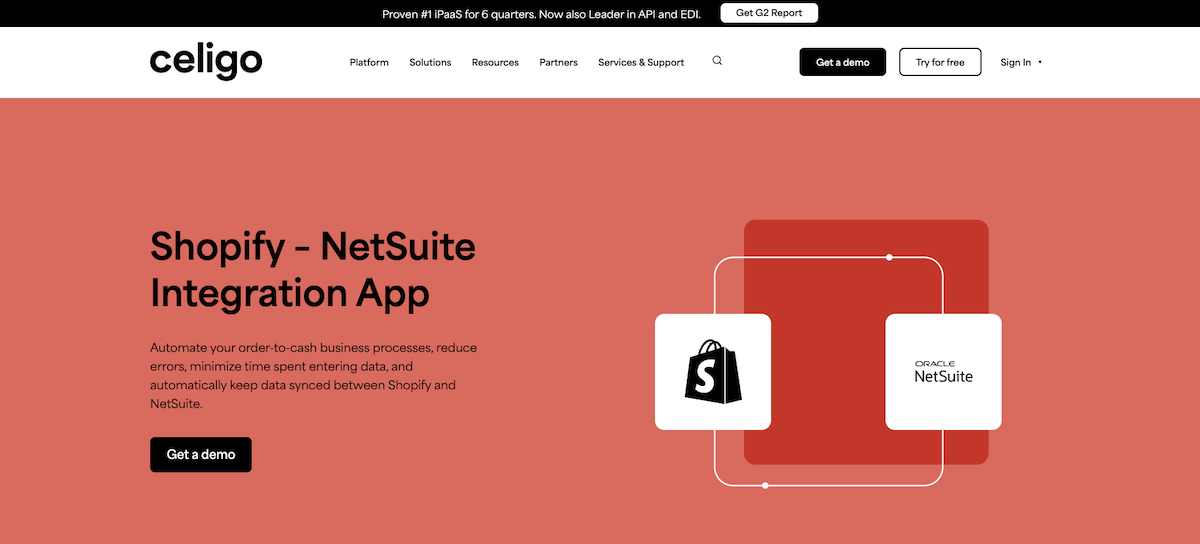 ShopifyとOracle NetSuite間で注文、商品、顧客、決済情報をスムーズに統合できる