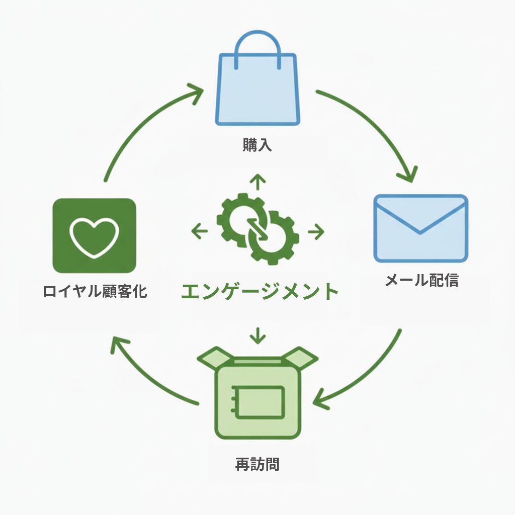 メルマガを通じて「関係性を深める → 継続購入につなげる → LTVを伸ばす」好循環を生む仕組み
