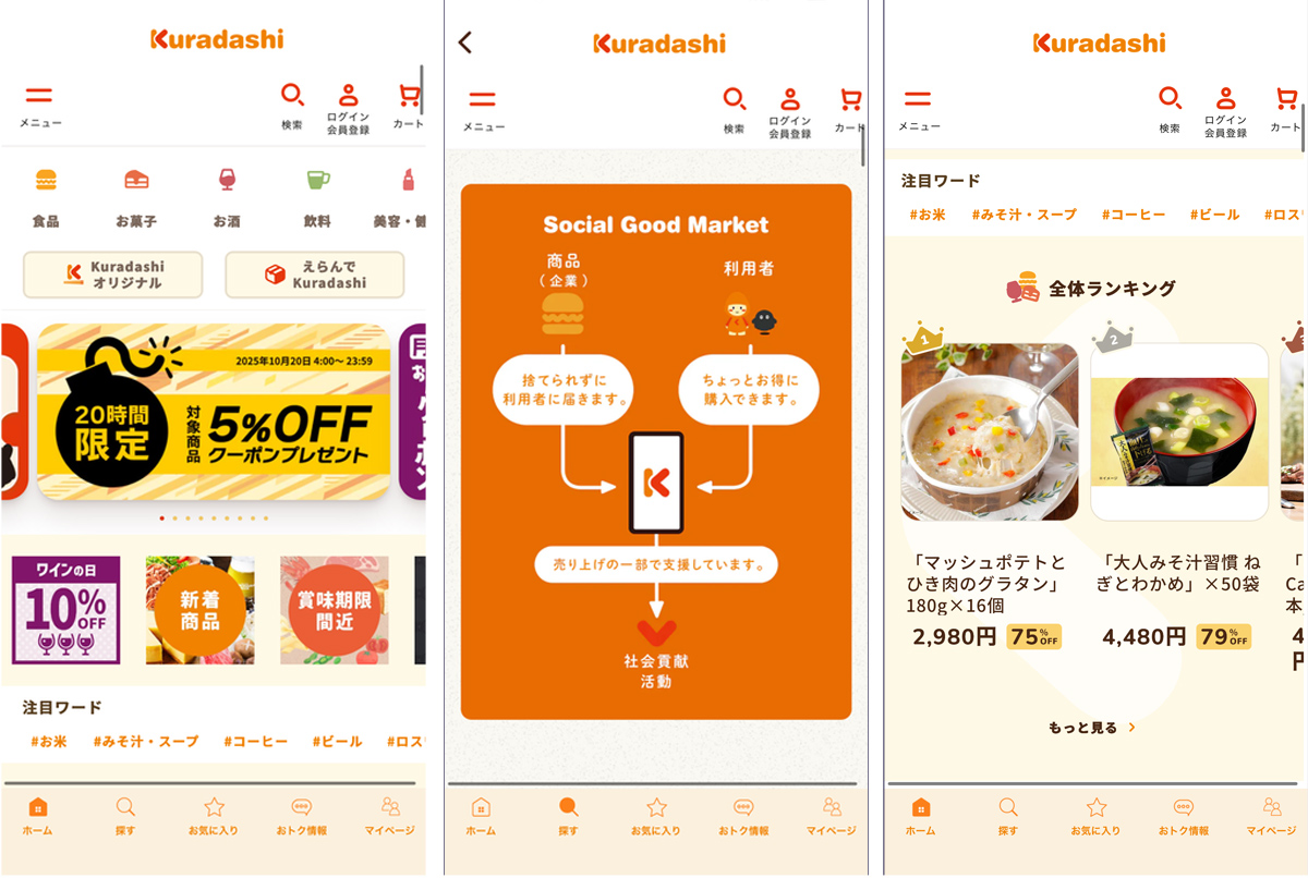 プッシュ通知をうまく使いこなし、最適な購入体験を提供しているKuradashiのスマホアプリ
