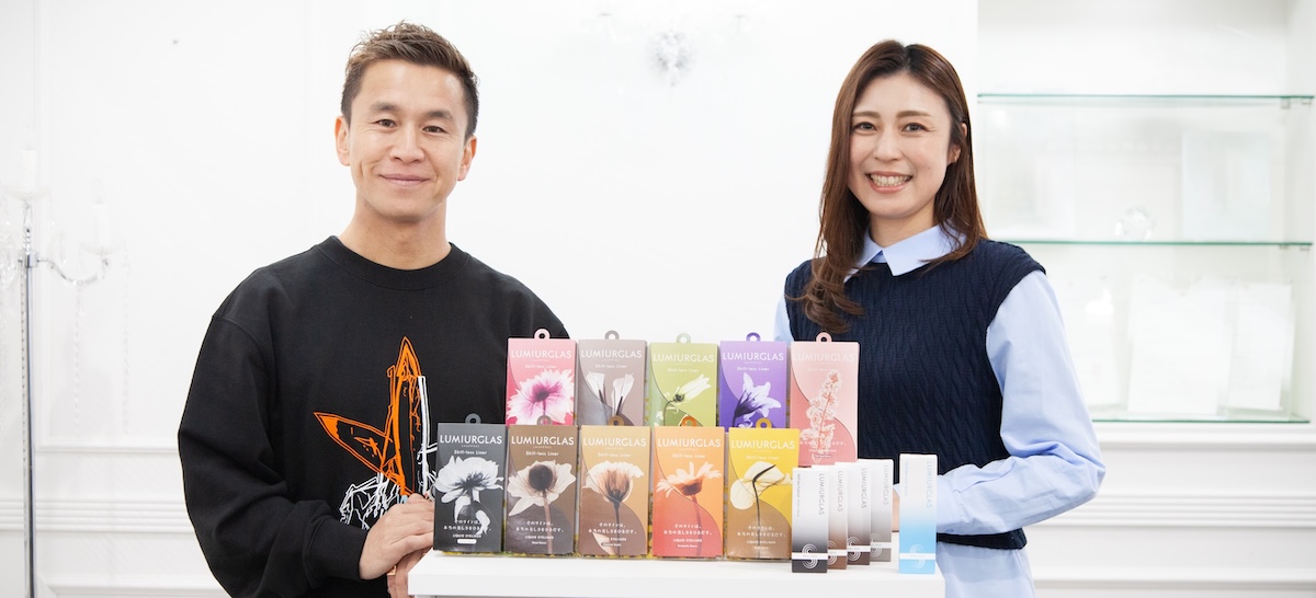 (左)ルミアグラス ブランドマネージャー 影山千尋 様/(右)WEBLIFE 代表取締役 山岡義正