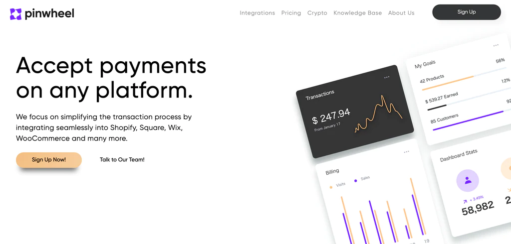 Pinwheel｜クレジットカードと仮想通貨決済をECサイトで有効化する外部決済サービスプロバイダー