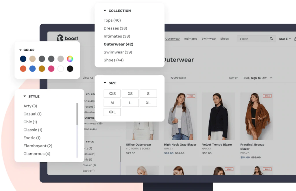 さまざまな条件でのフィルタリングが設定できる