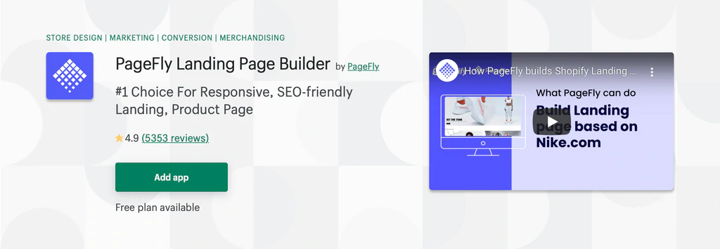 PageFly Landing Page Builder｜自由度が高く、日本語でも設定可能なShopifyアプリ